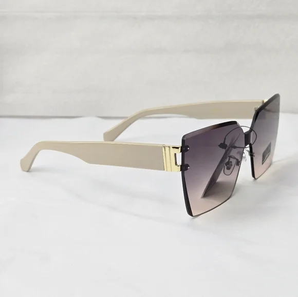 Giselle Rimless Gradient Lens Contemporary Collection Women's Sunglasses - Picture 3 of 10